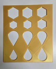 Teardrop and Hexagon Template