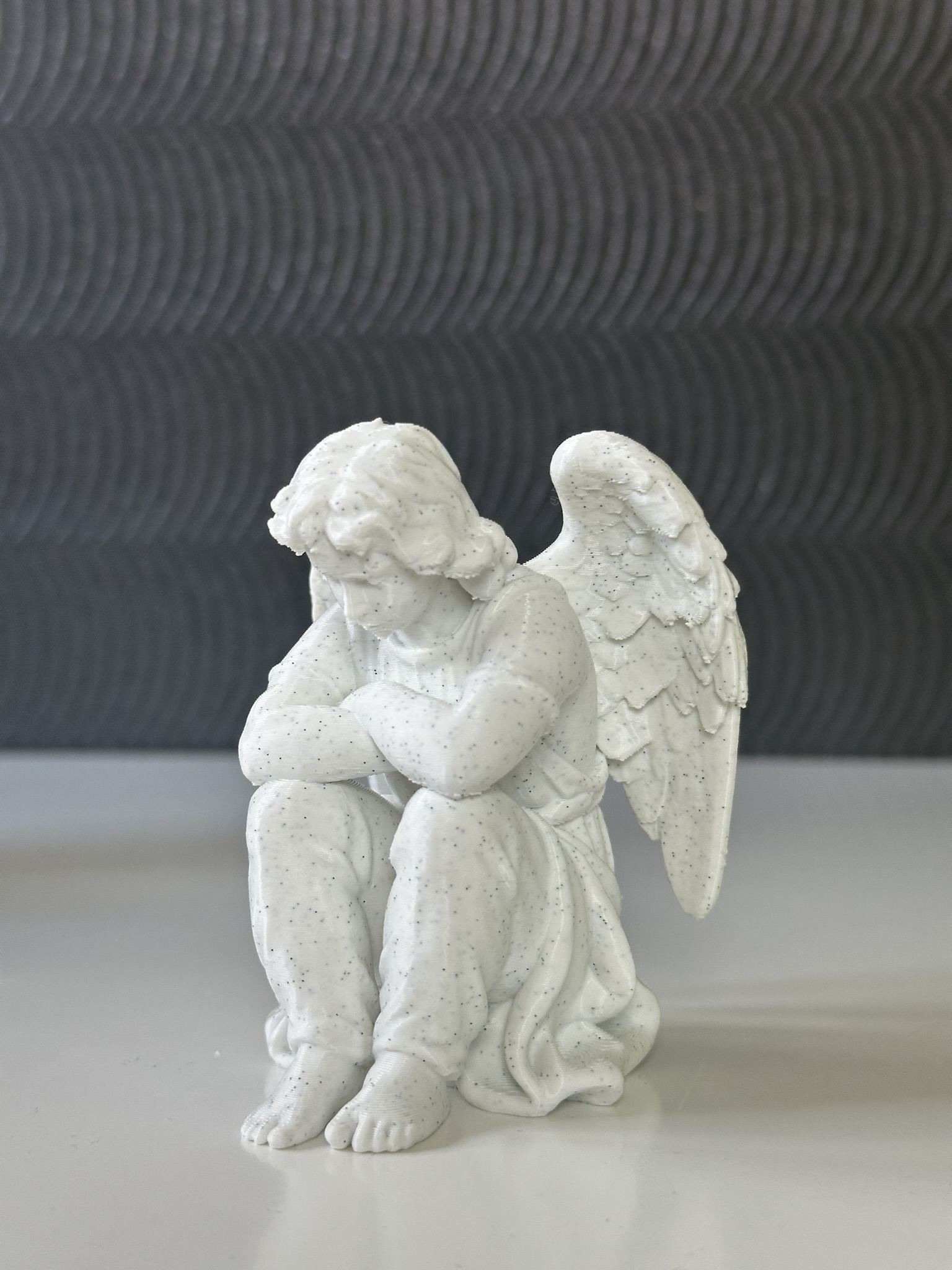 Classical Seated Angel Sculpture