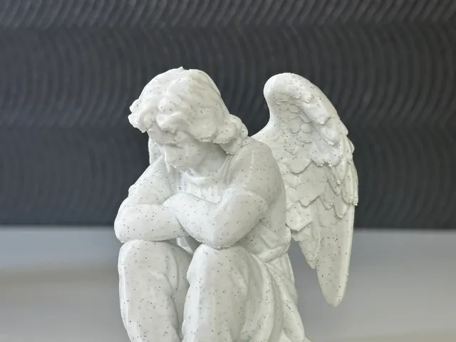 Classical Seated Angel Sculpture