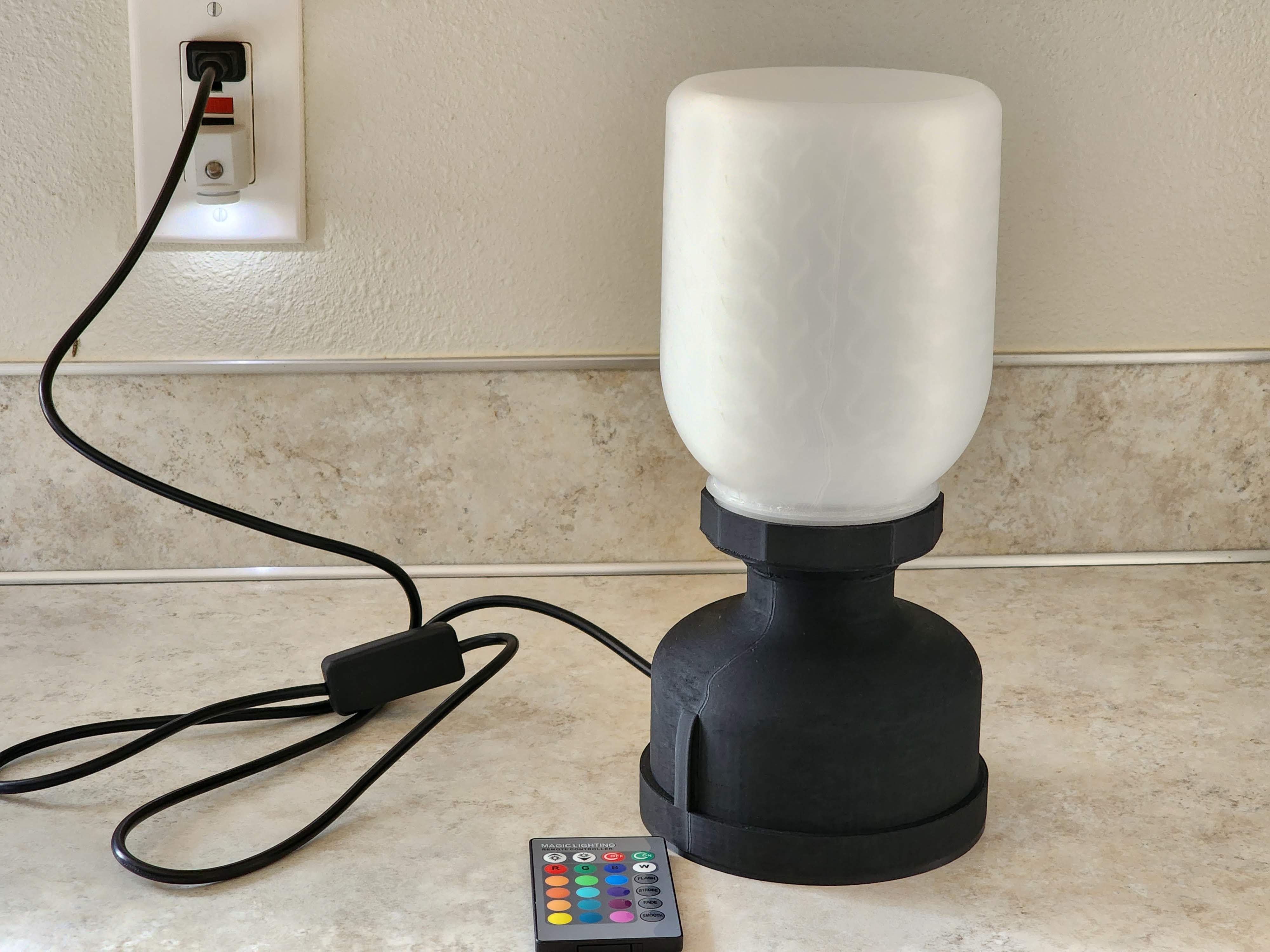 Pipe lamp with hidden compartment "Hidden Ember"