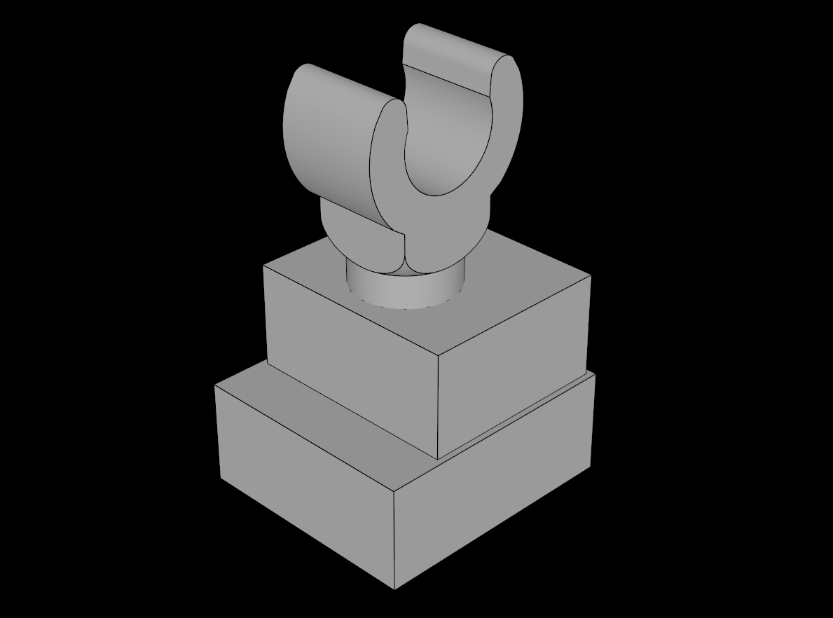 Lego Compatible (93062.dat) Minifig Skeleton Leg with Square Foot