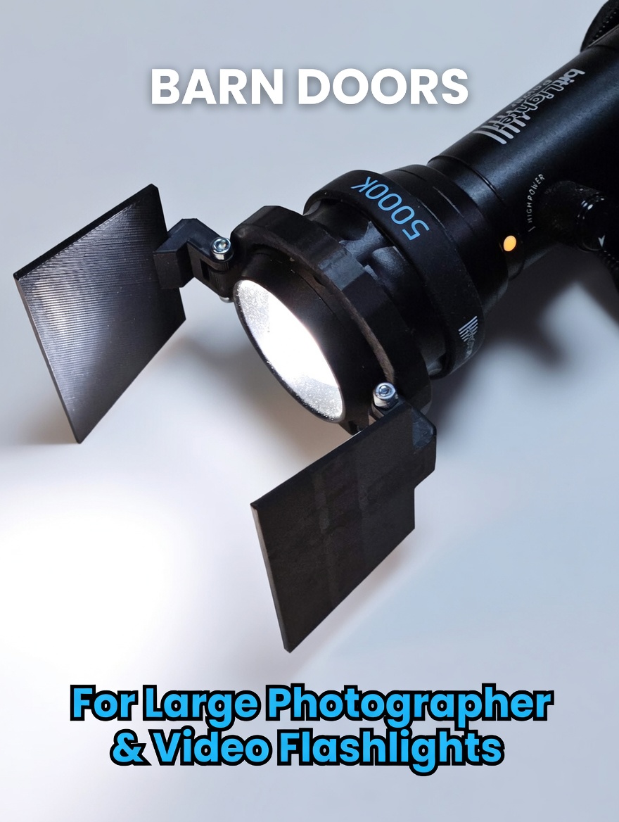 Barn Doors for Photographer / Video Flashlights 3D model