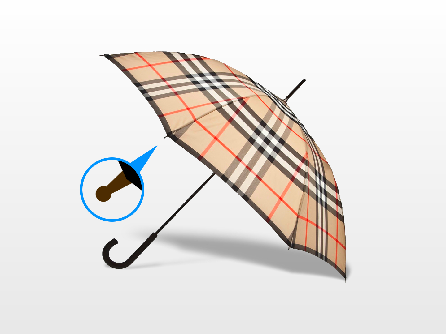Vertex cap for burberry umbrella