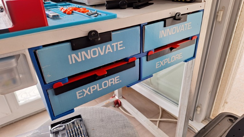 Quadruple recycling box holder