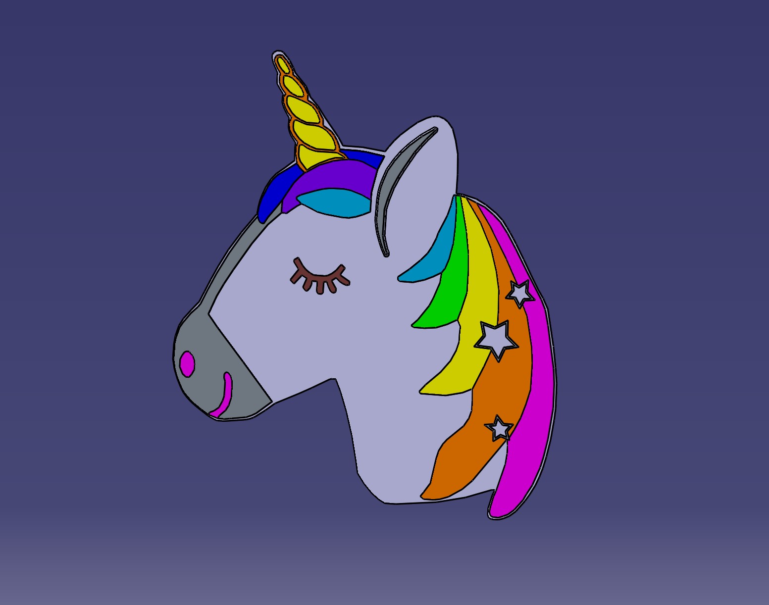 Einhorn / Unicorn – Niedliche Deko-Figur zum 3D-Drucken