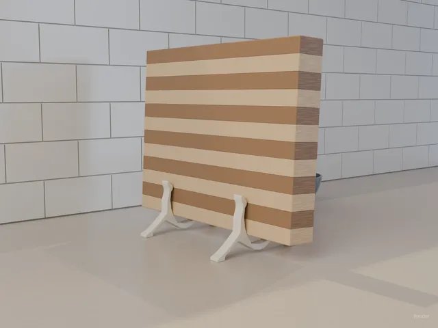 Thick Cutting Board Drying Stand – Pair of Feet for End-Grain & Butcher-Block Boards 25.5–64 mm