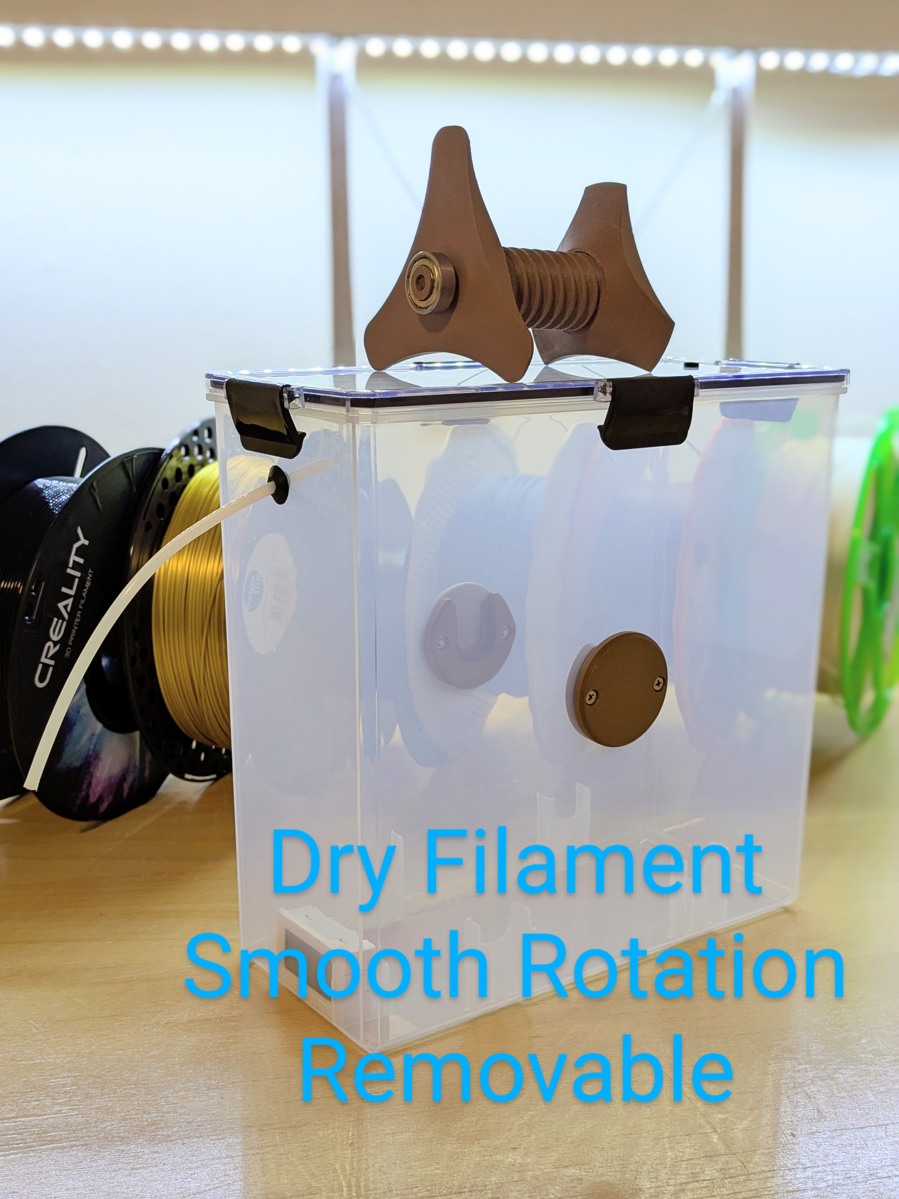 Smooth Feeding, Dry Filament: Dry Box Spool Holder