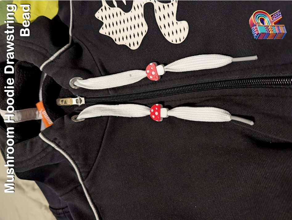 Mushroom Drawstring Hoodie Bead