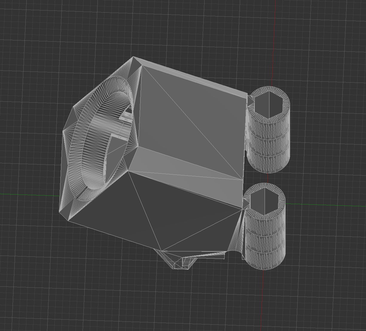 Krhom KM O3 Lens Mod Camshell 25 + 30 degrees 14 mm HEX Standoffs.stl