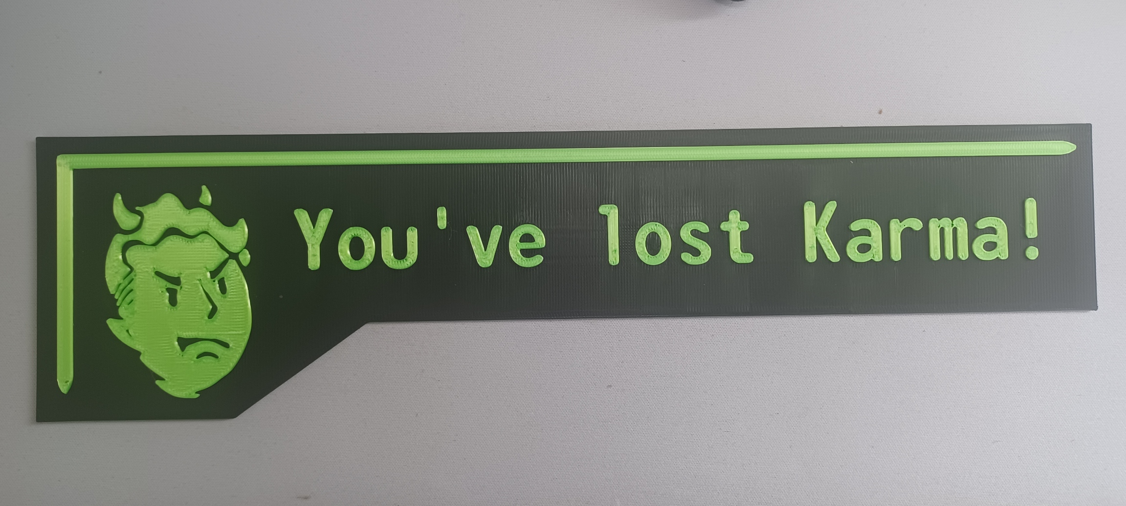 Fallout 3/NV - "You've lost Karma!" sign