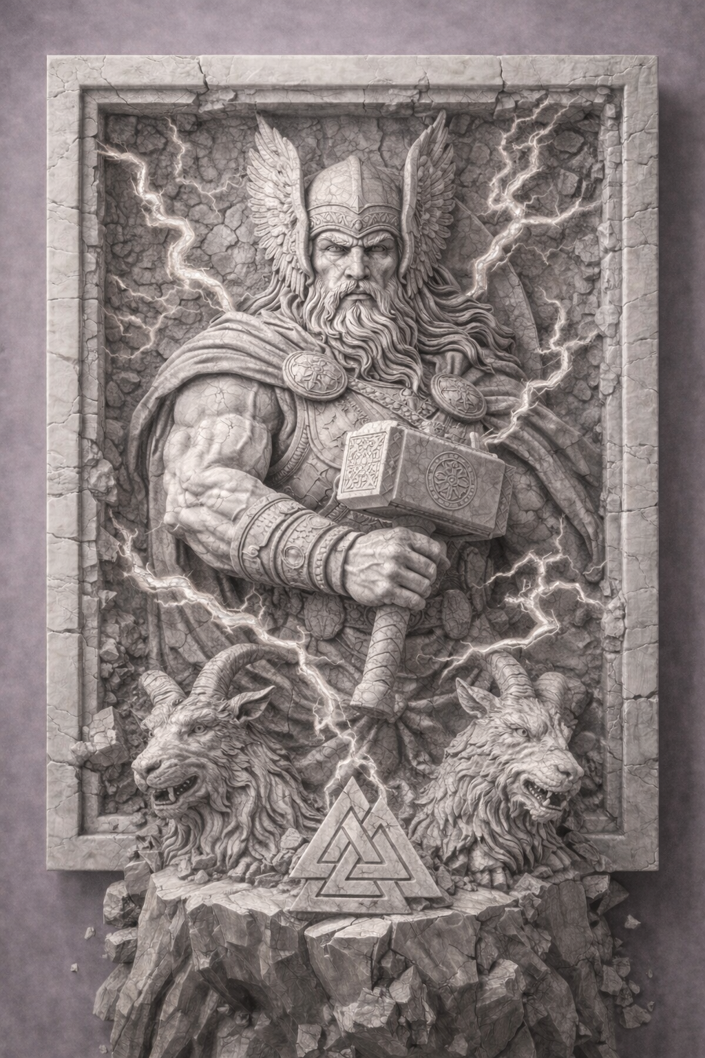 Thor, God of Thunder – Viking Mythology Sculpture