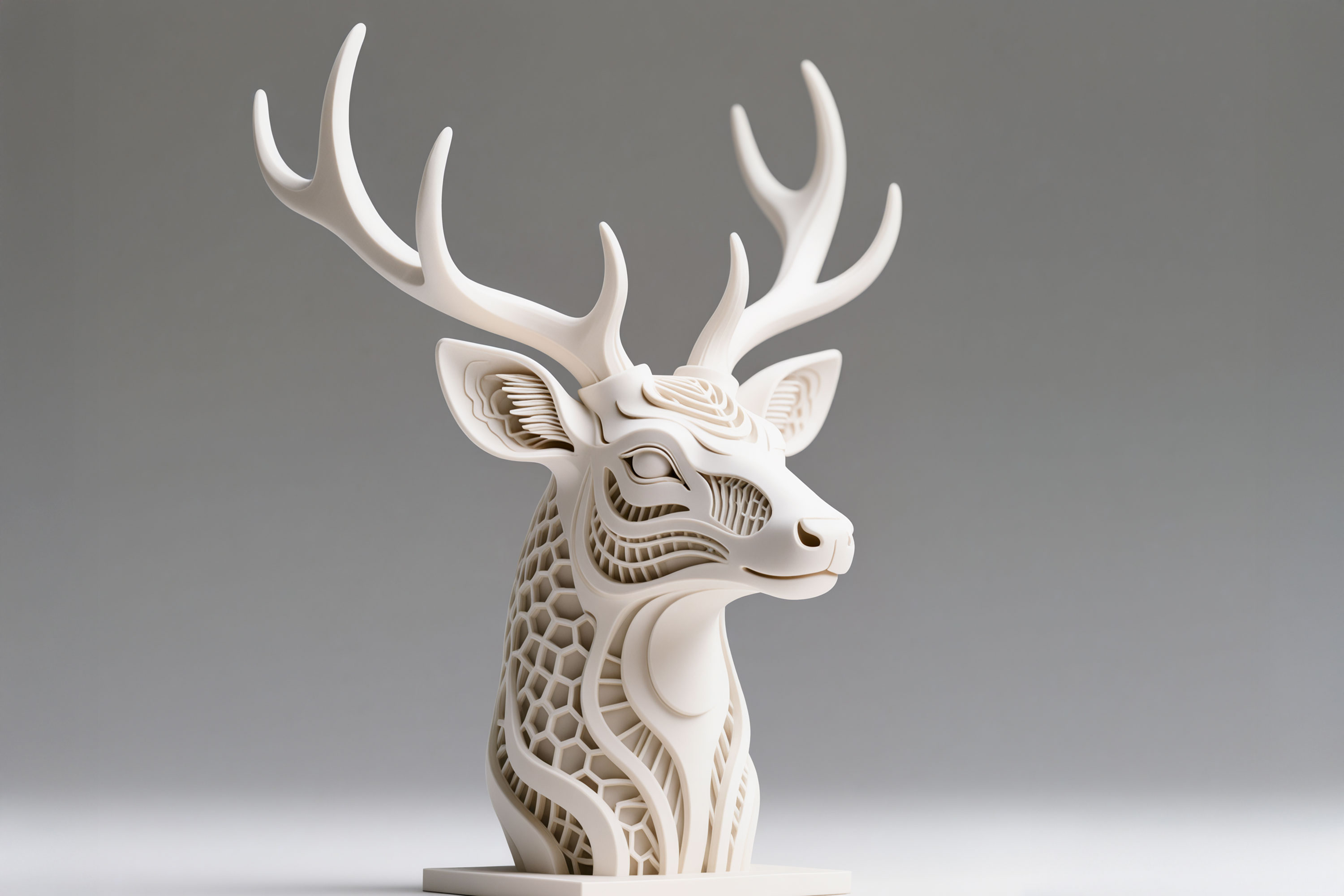 Deer Head, Hexa Sculpture