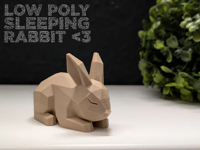 Low Poly Sleeping Rabbit