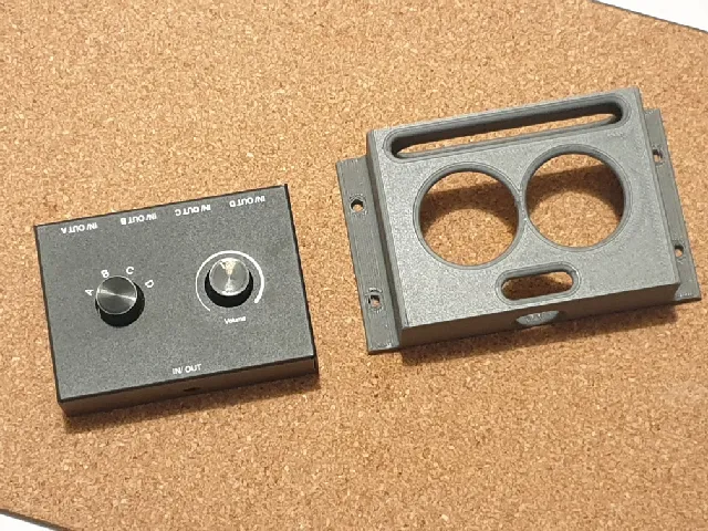 Desk Mount for 4-Way Audio Switch/Splitter (Under or Over Desk)