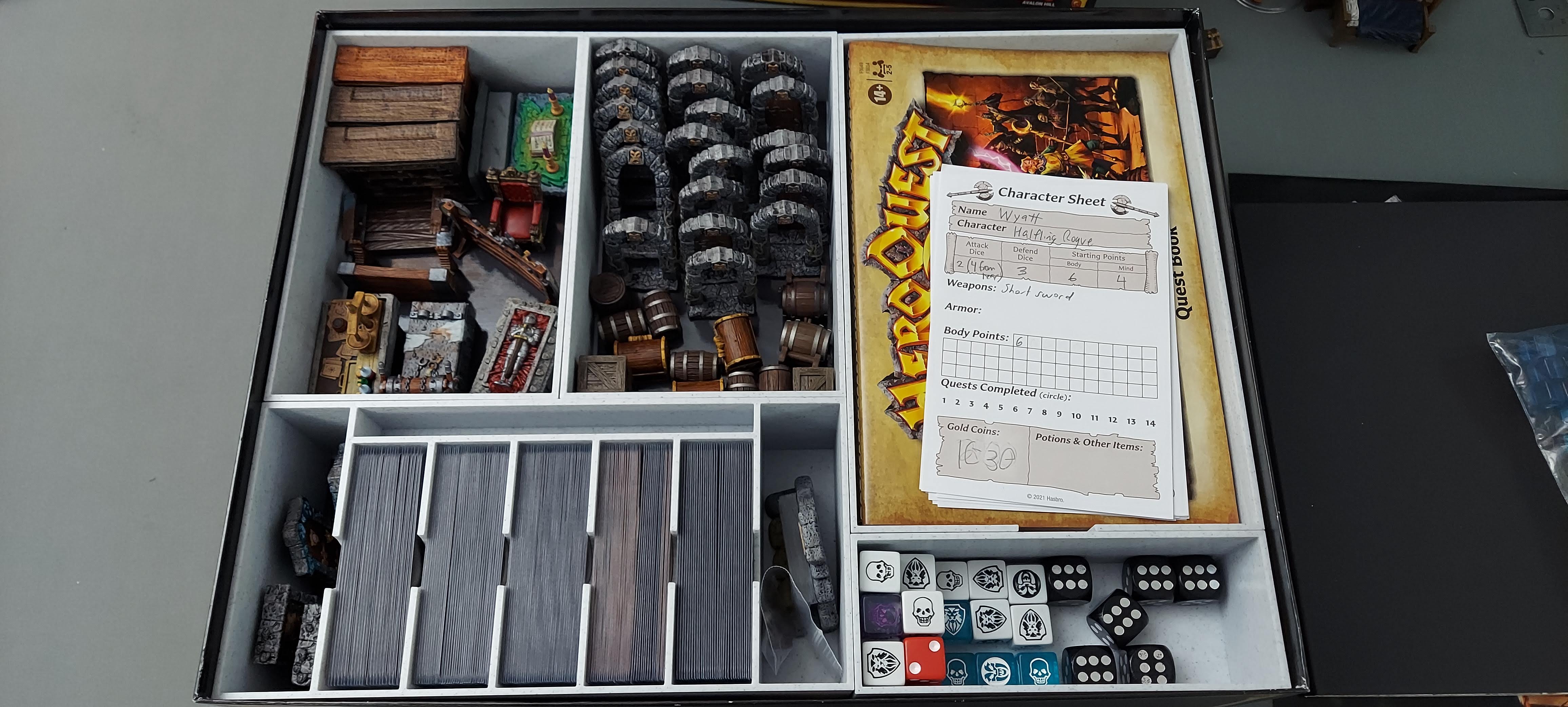 Storage Insert compatible with Heroquest