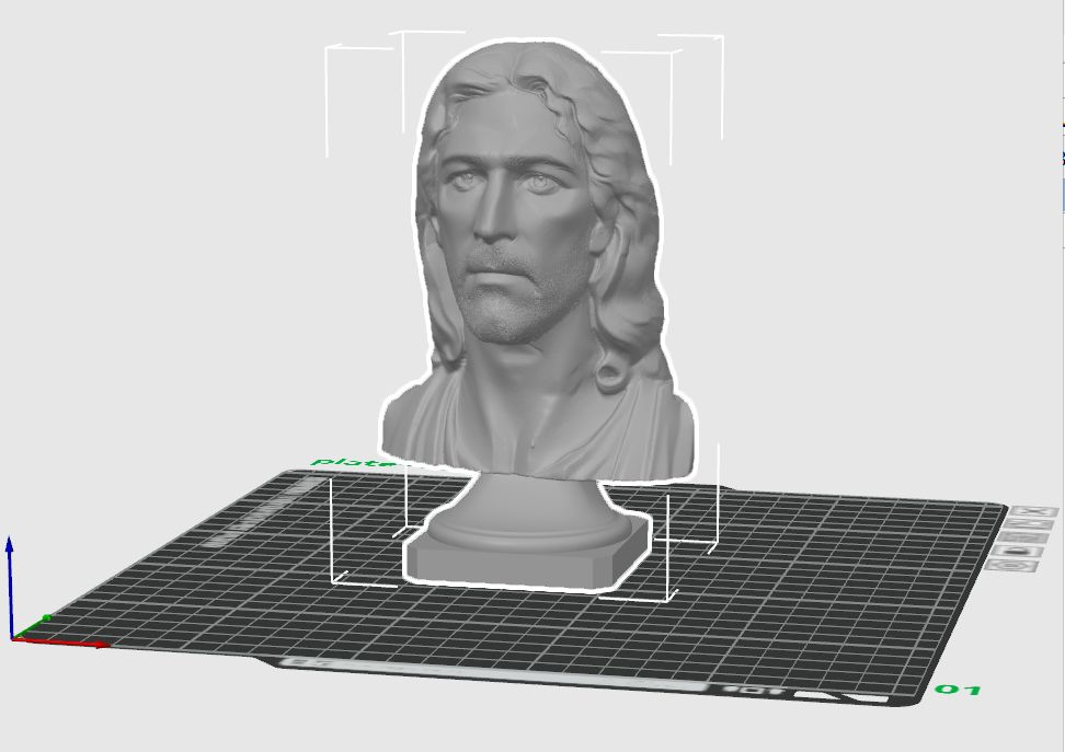 Yeshua / Jesus Bust on Pedestal (FDM Friendly / A1 mini compatible)