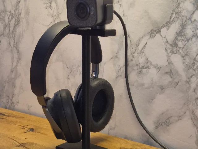 Combined Headphones & Webcam Stand