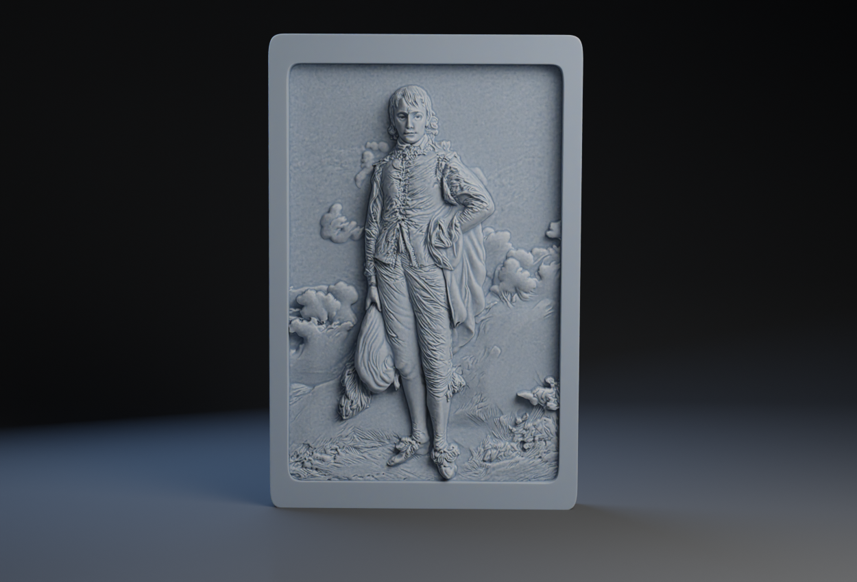 The Blue Boy 3d Plaque : Painting by Thomas Gainsborough