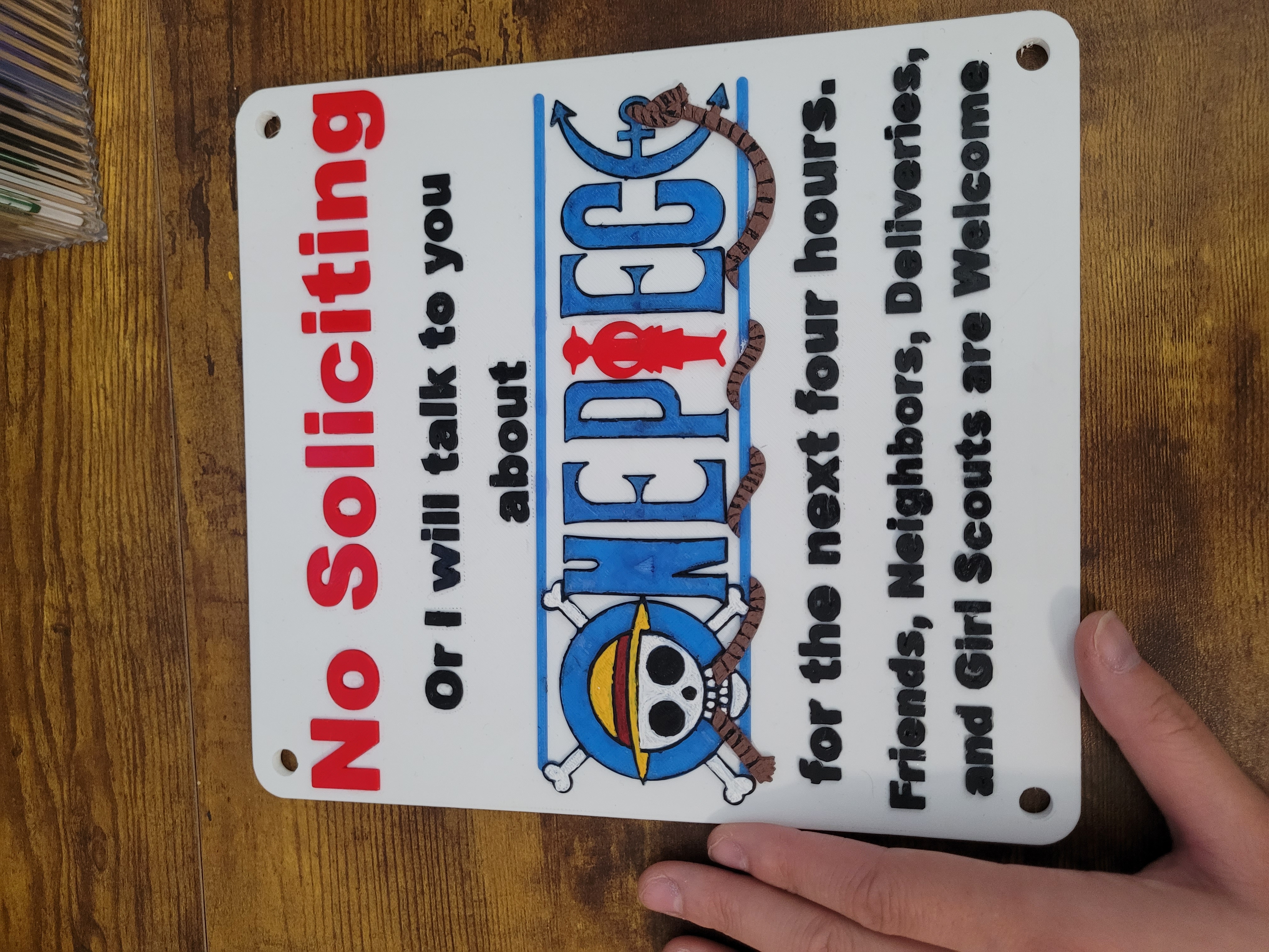 One Piece No Solicitation Sign - FDM