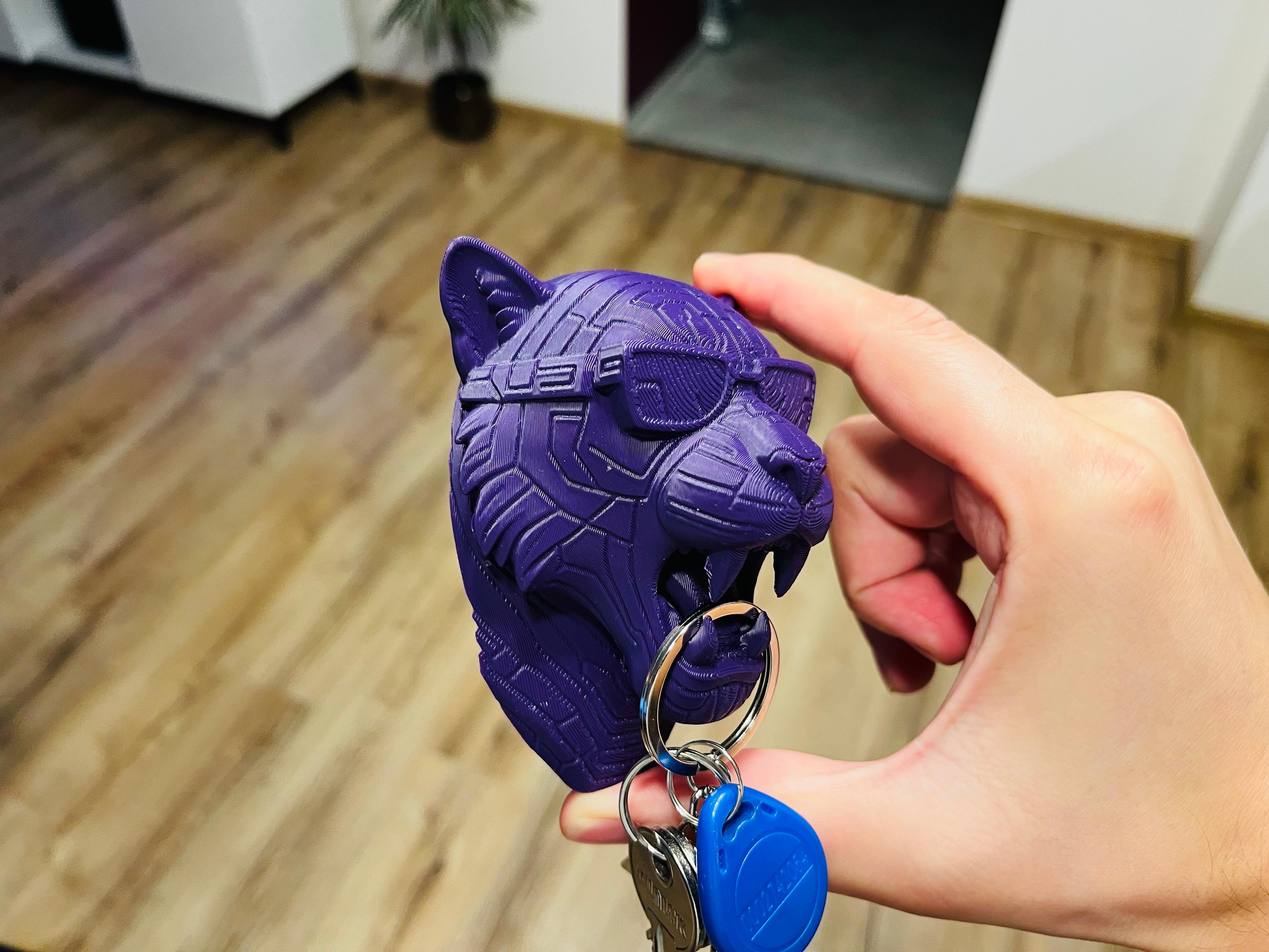 Cyberpunk Tiger wall mounted decoration key holder organizer