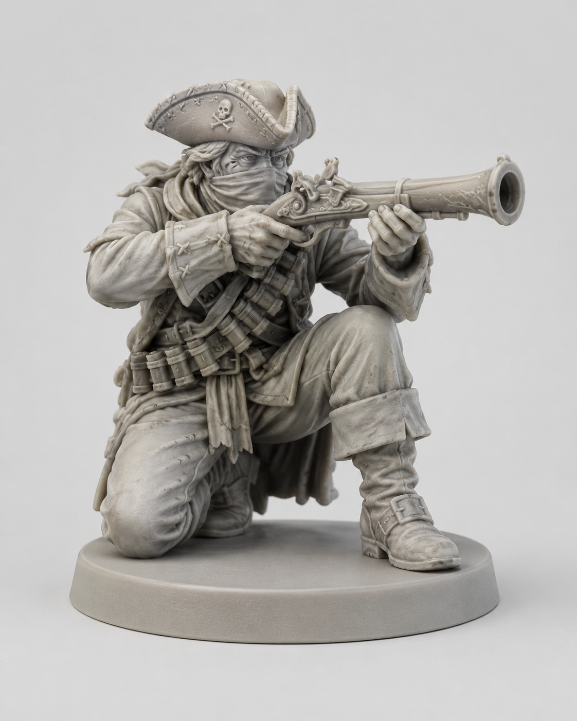 Piratenfigur im knienden Zielmodus - Pirate figure in kneeling target mode