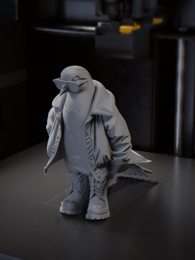Cool Pigeon Bird Figurine Animals 3D Printable 3D model by José Pedro