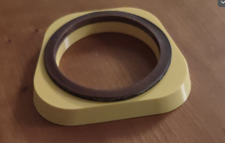 Rubber ring holder (parametric build123d) 3D model