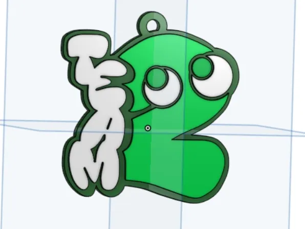 Team 2 Double-Sided Keychain
