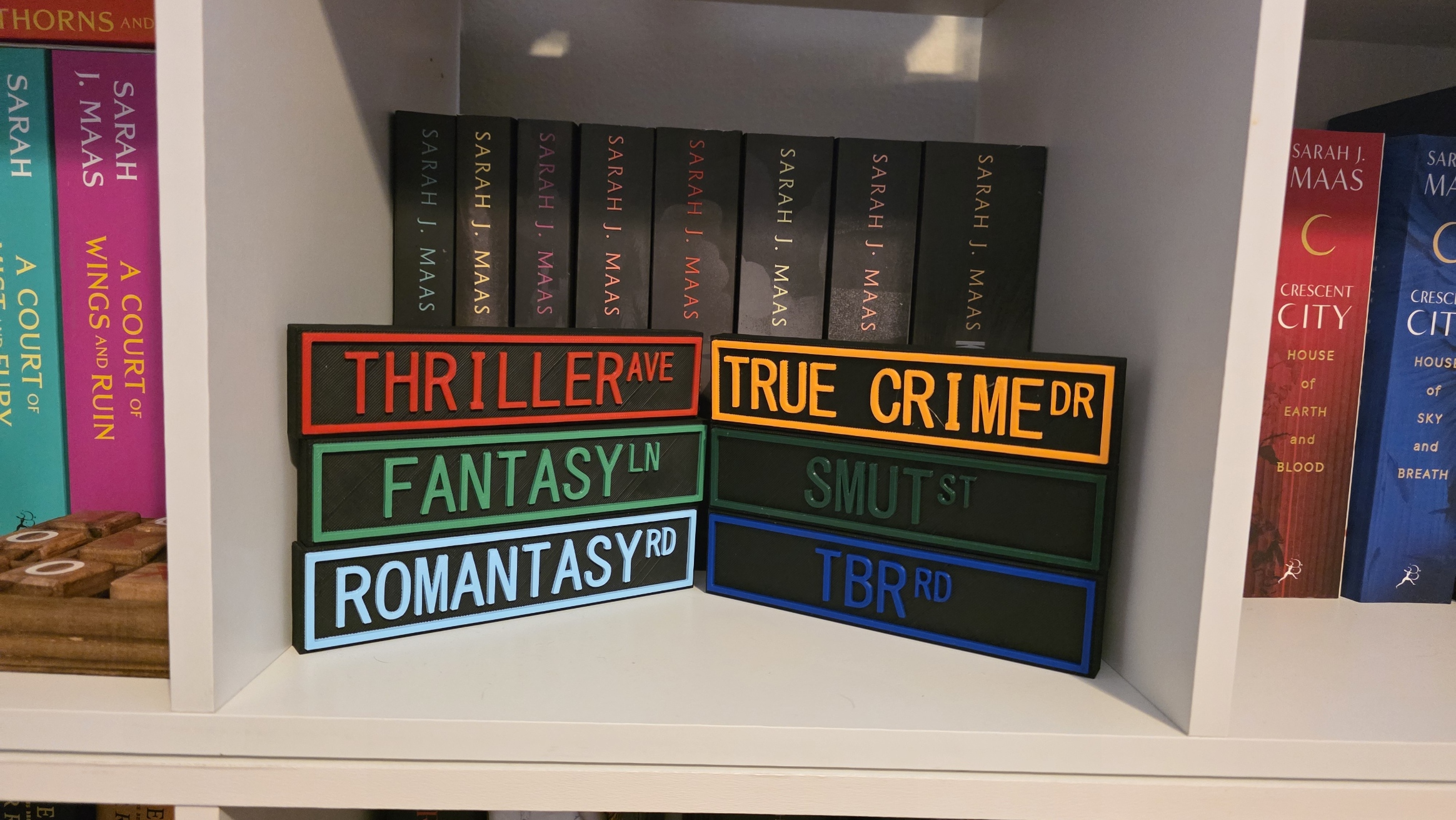 Book Genre Street Sign Shelf Plaques - Customizable