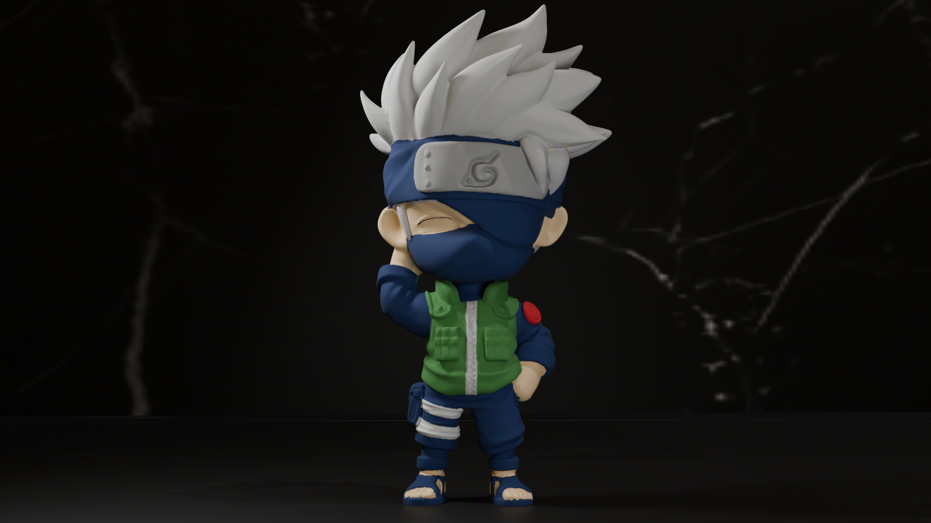 Miniatura 2 do modelo 3D Chibi Kakashi - Naruto