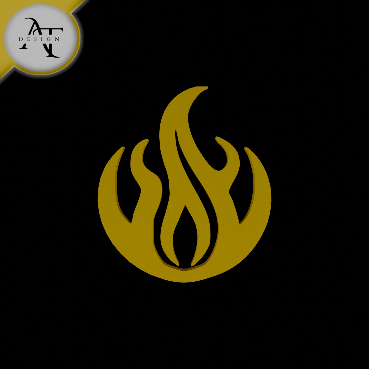 Simple Flame Symbol - 2D Art