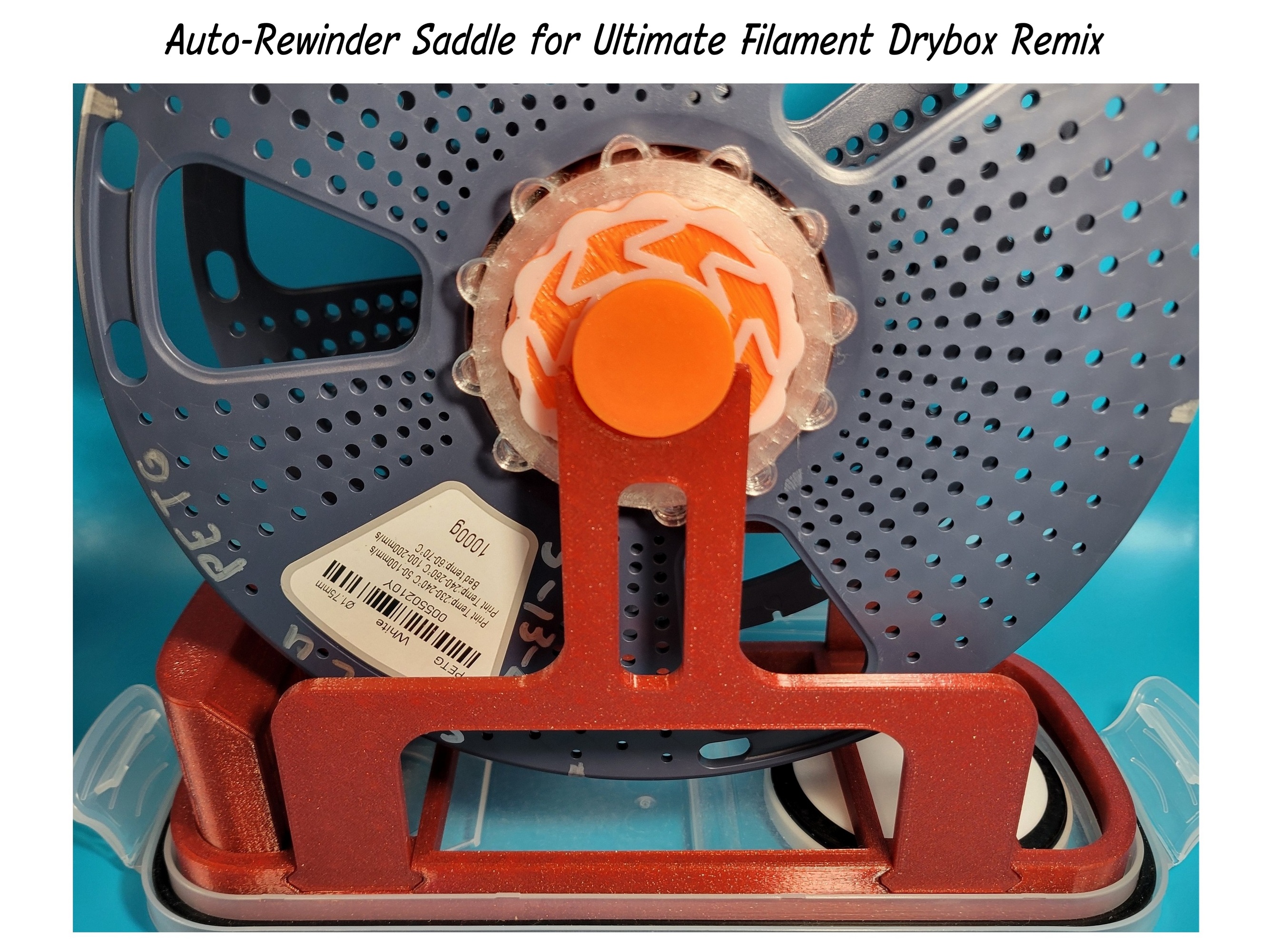 Auto-Rewinder Saddle for Ultimate Filament Drybox Remix