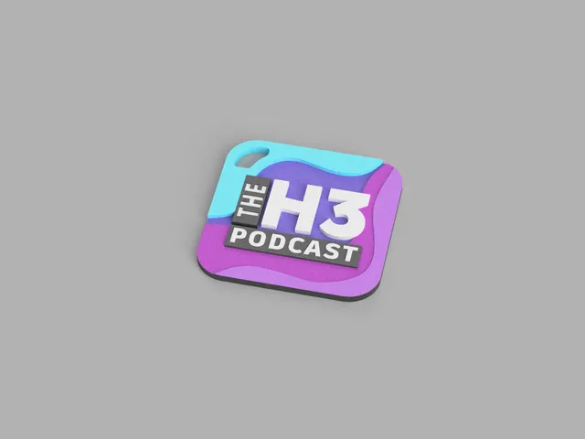 H3 Podcast Logo Keychain