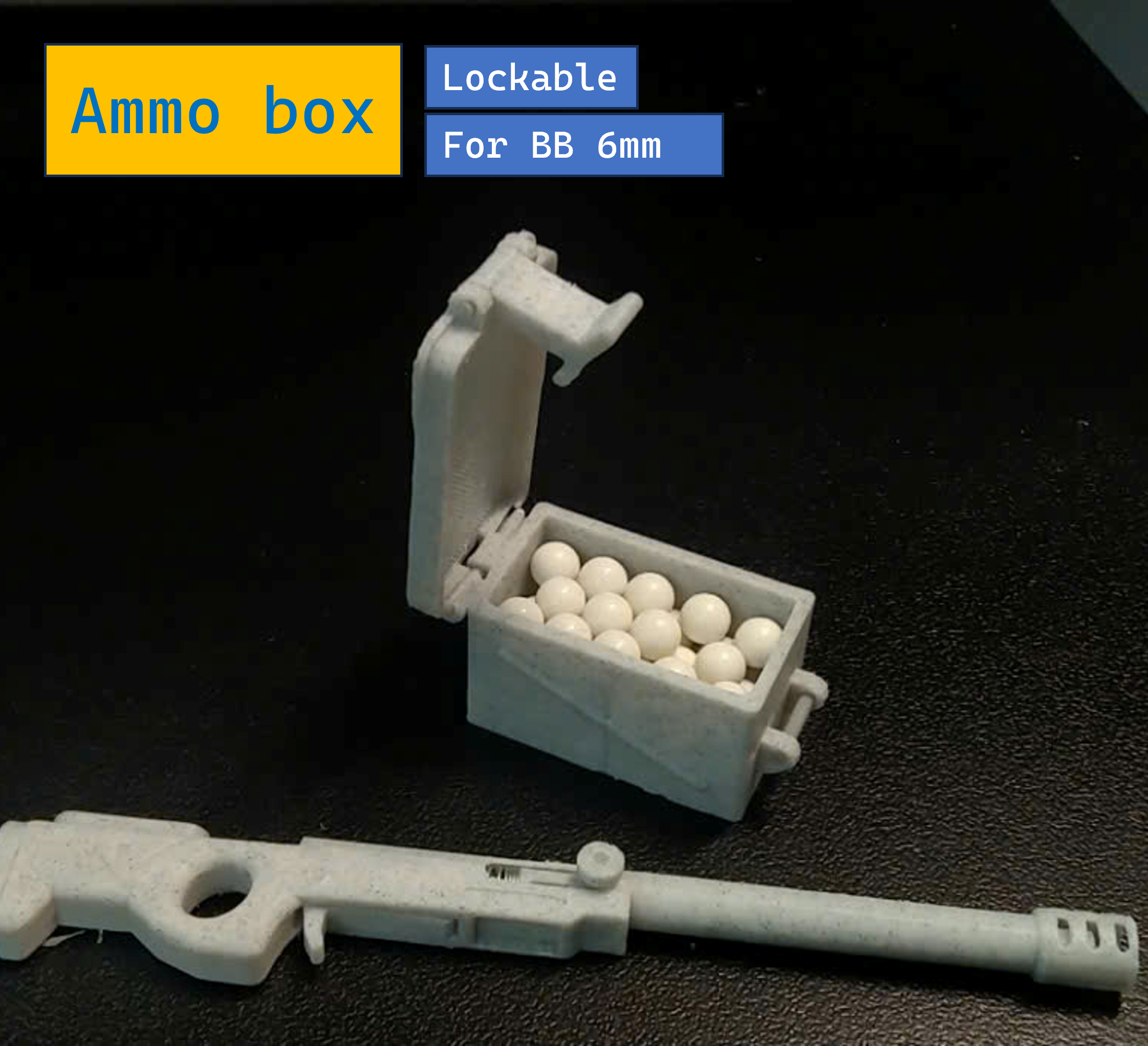 Ammo box for 6mm BBS (miniature)