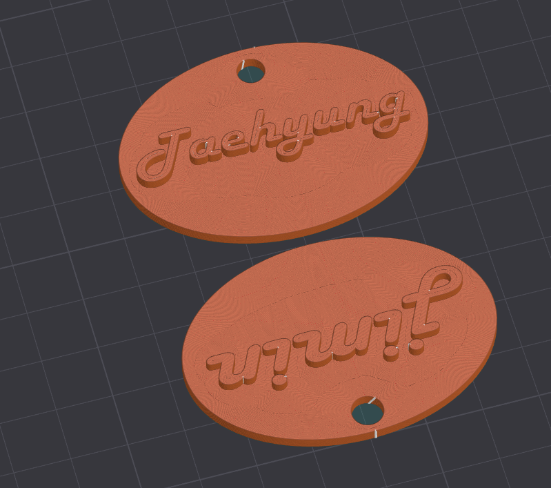 jimin and taehyung keychain plate -BTS-