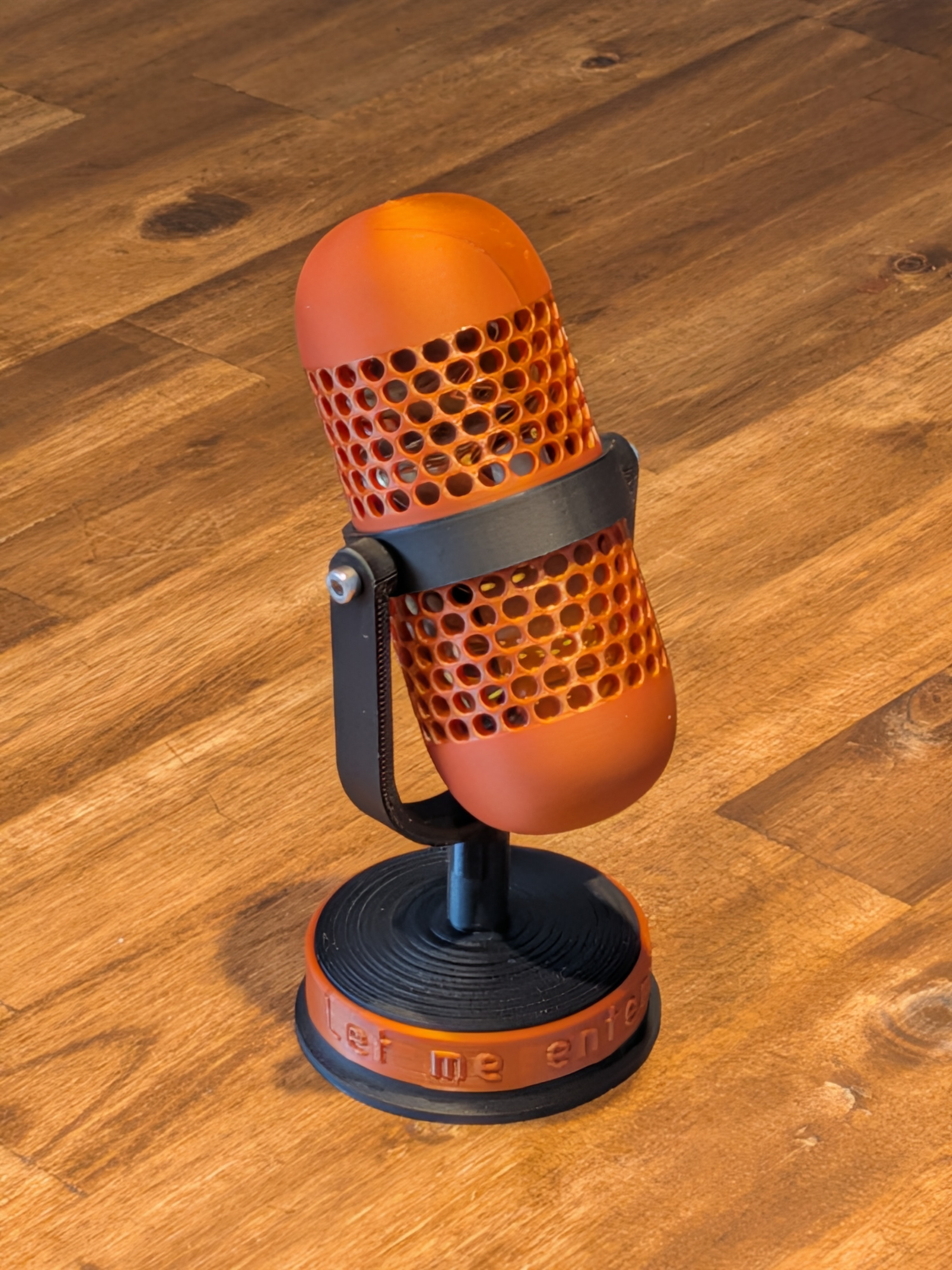 Retro Microphone Trophy with Hidden Compartment