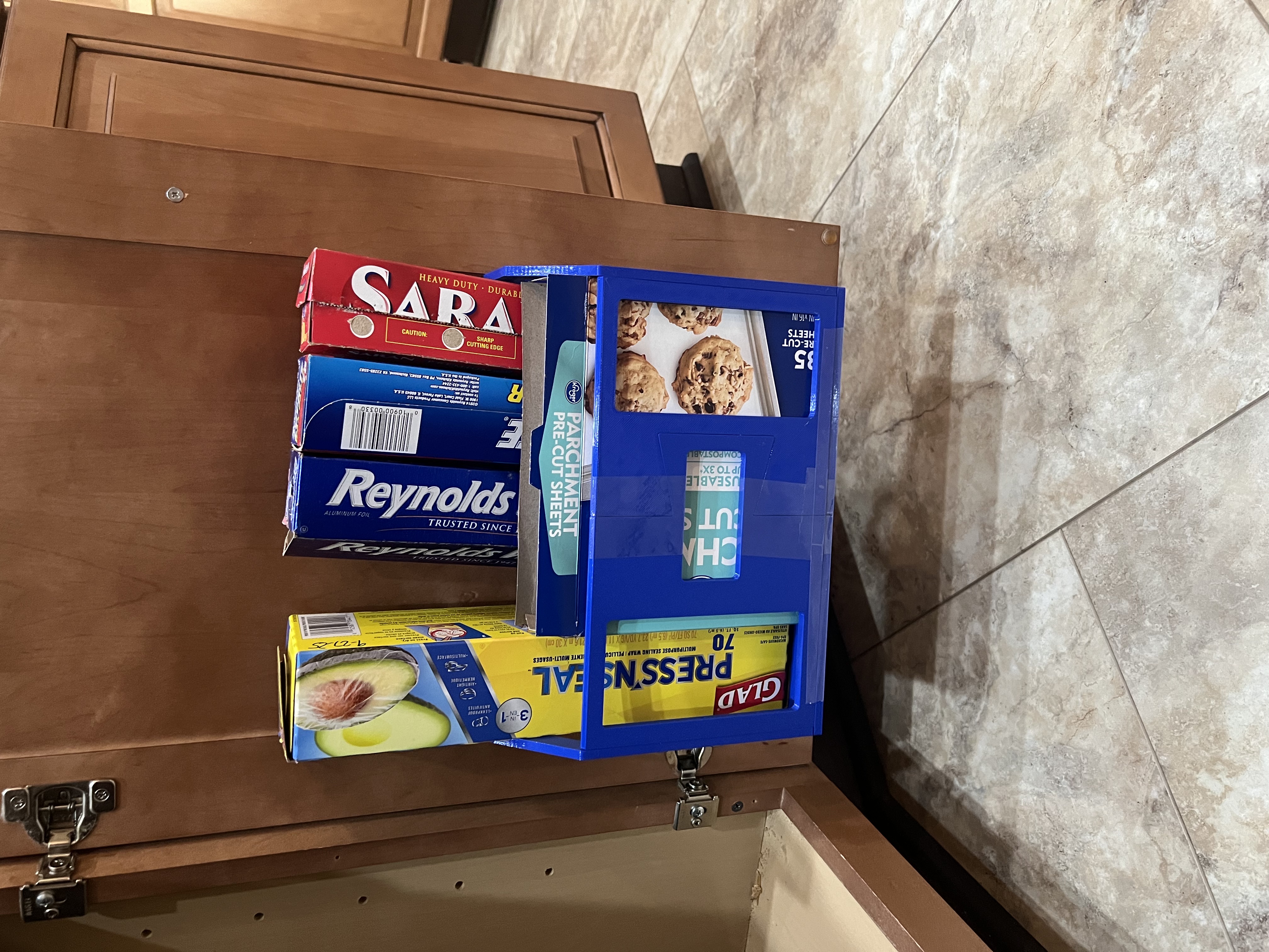 Cupboard door organizer