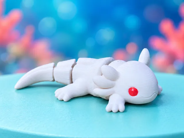 Süßer Axolotl mit beweglichem Schwanz – Flexi