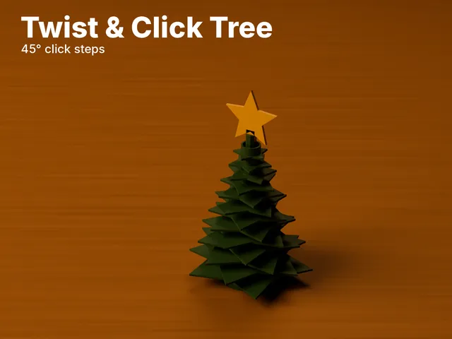 Twisting Christmas Tree – Click Detents, 2 Sizes