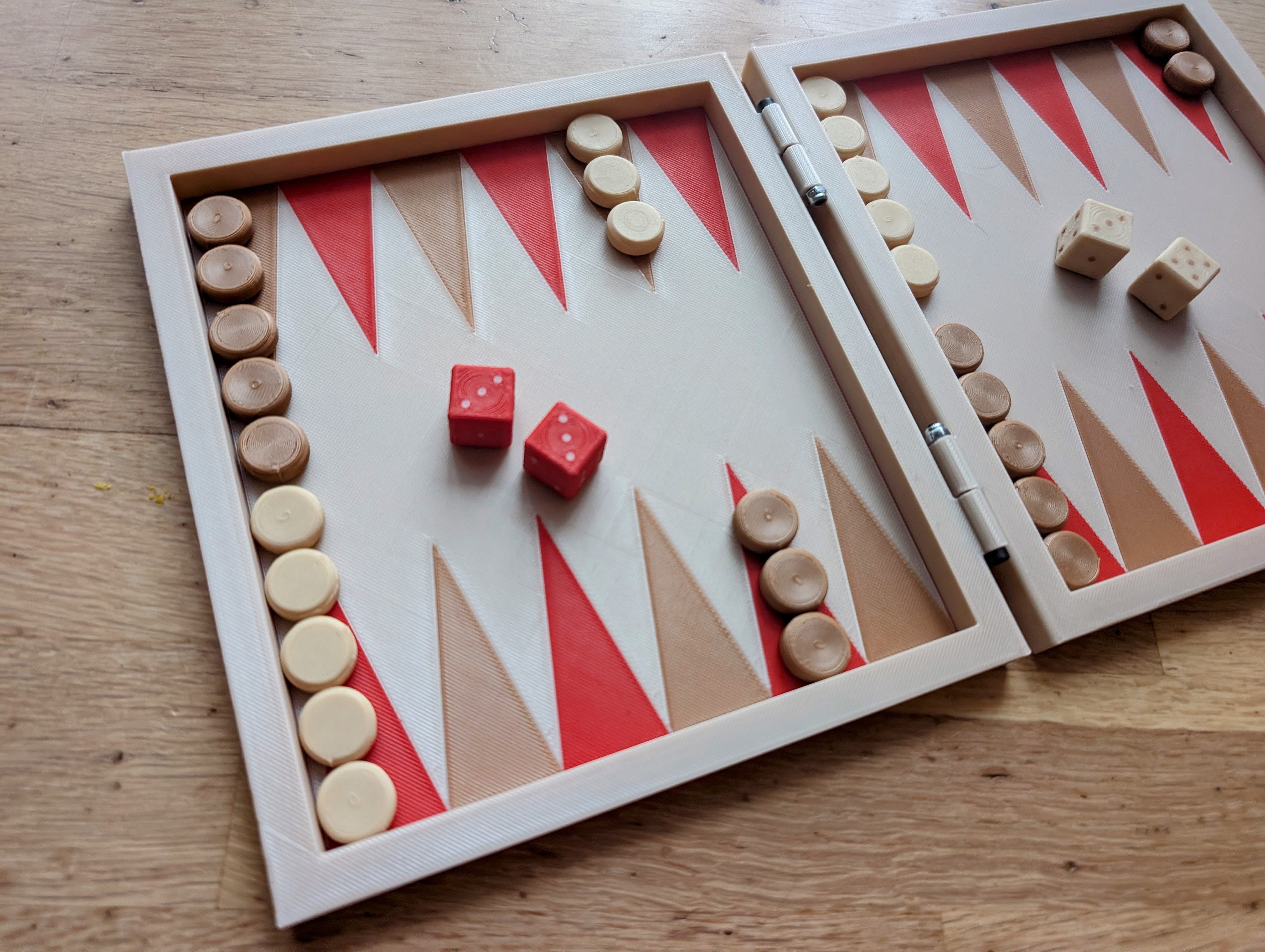 Travel Backgammon Set - Multicolor & Small Printer Friendly