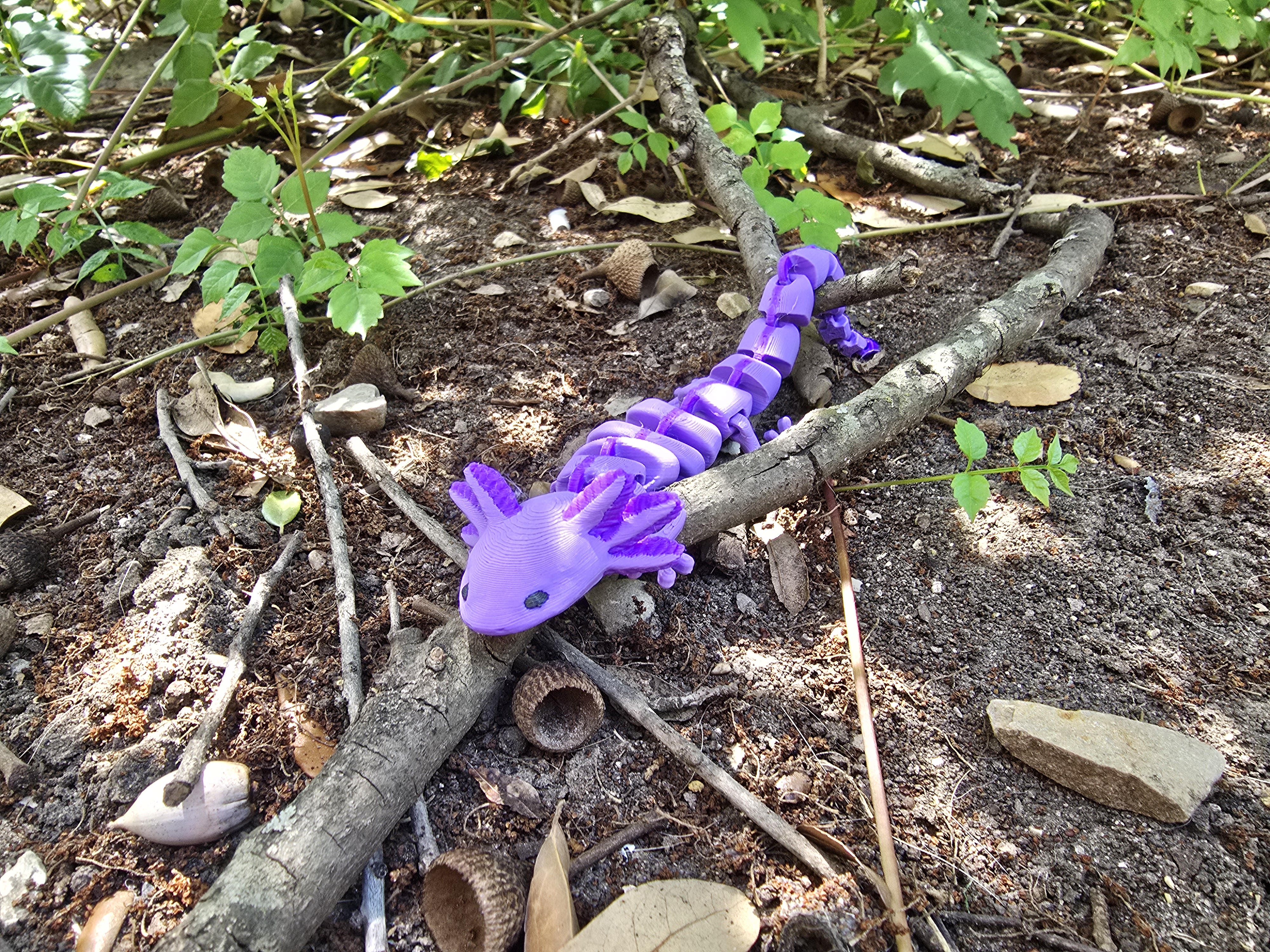 Articulated Axolotl painted in SnOrca