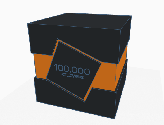 Roblox 100k Followers Award Cube