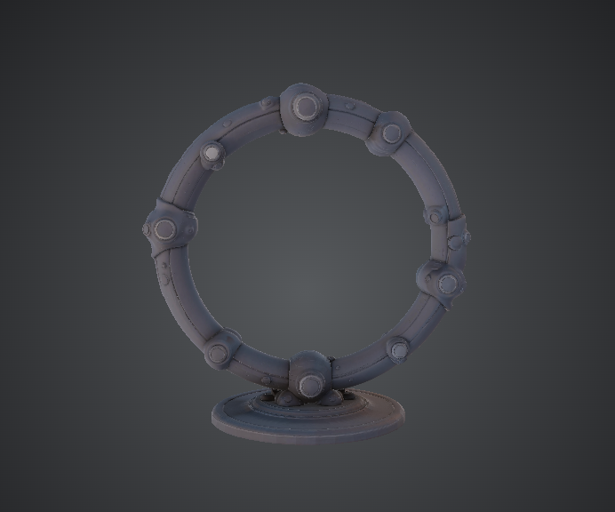 Mechanical Ring Portal – Sci-Fi Circular Gate 3D model by BelBuilds