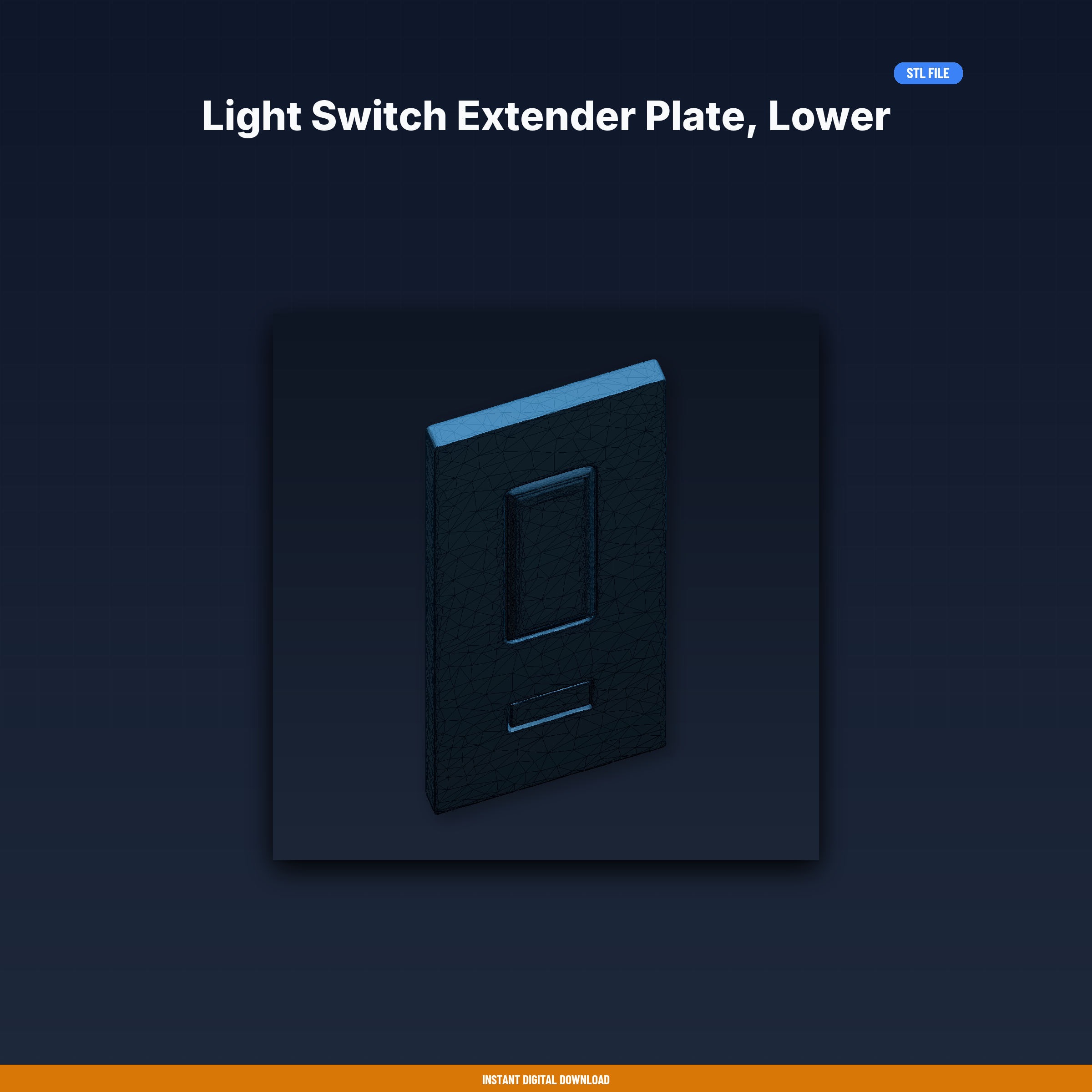 Light Switch Extender Plate, Lower Reach Toggle, Child And - 3D Printable STL File