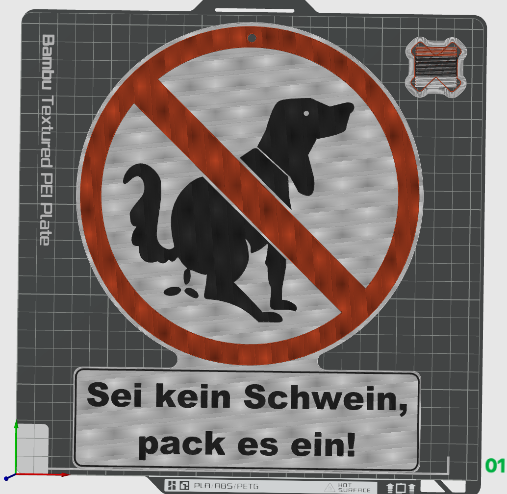 Verbotsschild Hundehaufen