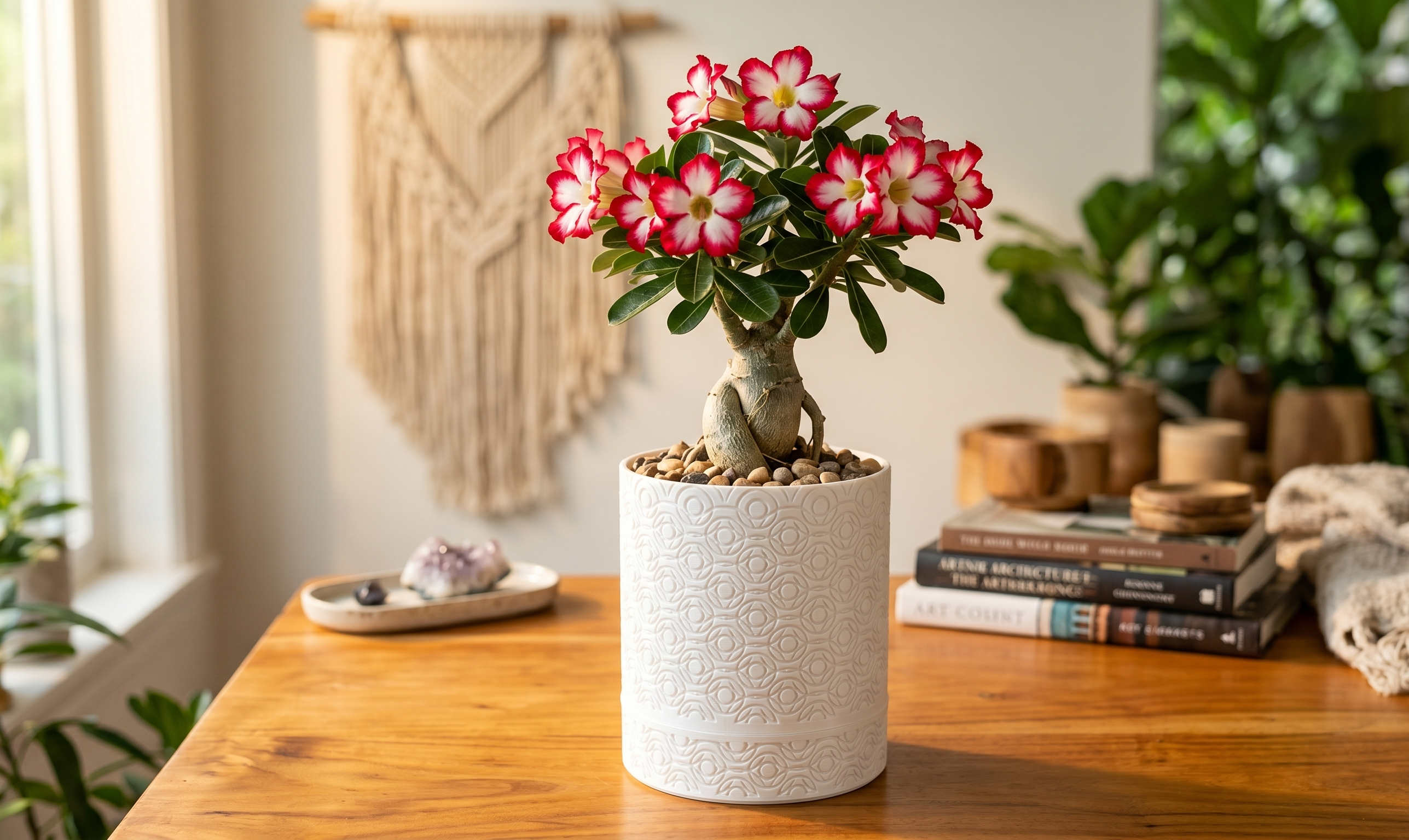White Retro Rings Storage Jar