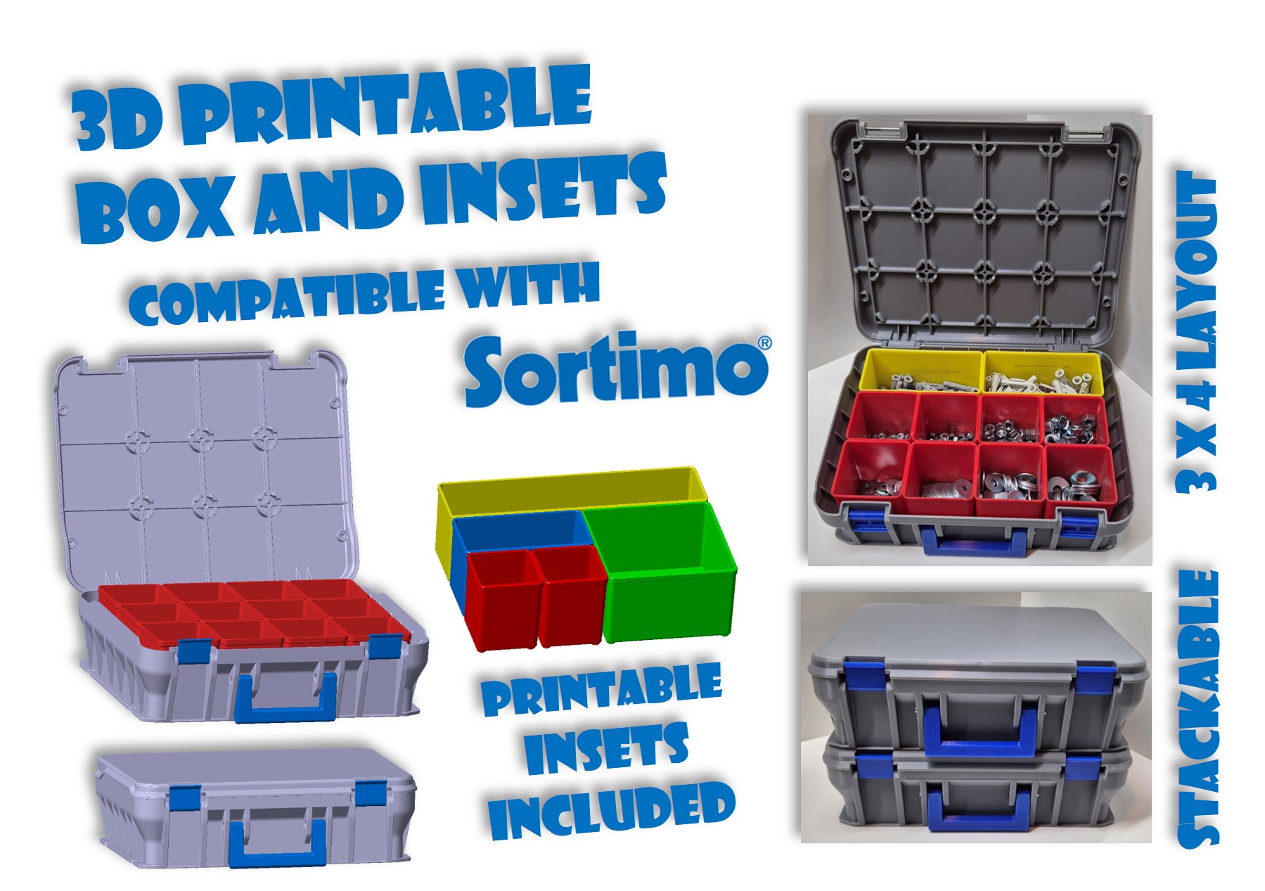 Printable Organizer Box - Sortimo Compatible