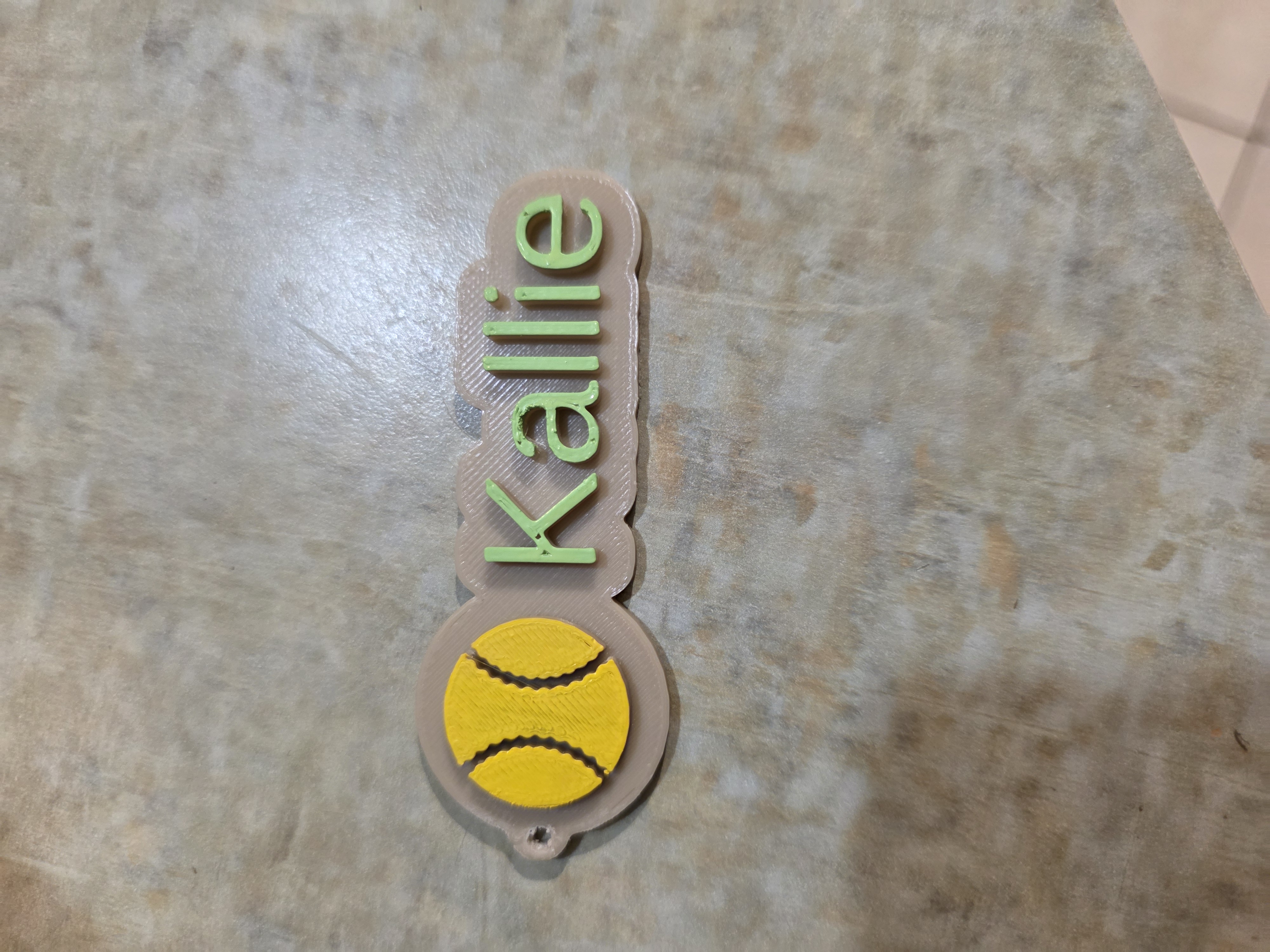 Softball Keychain Remix - "Kallie"