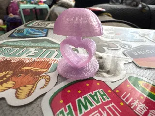 Heart Shaped Table Lamp for Dolls