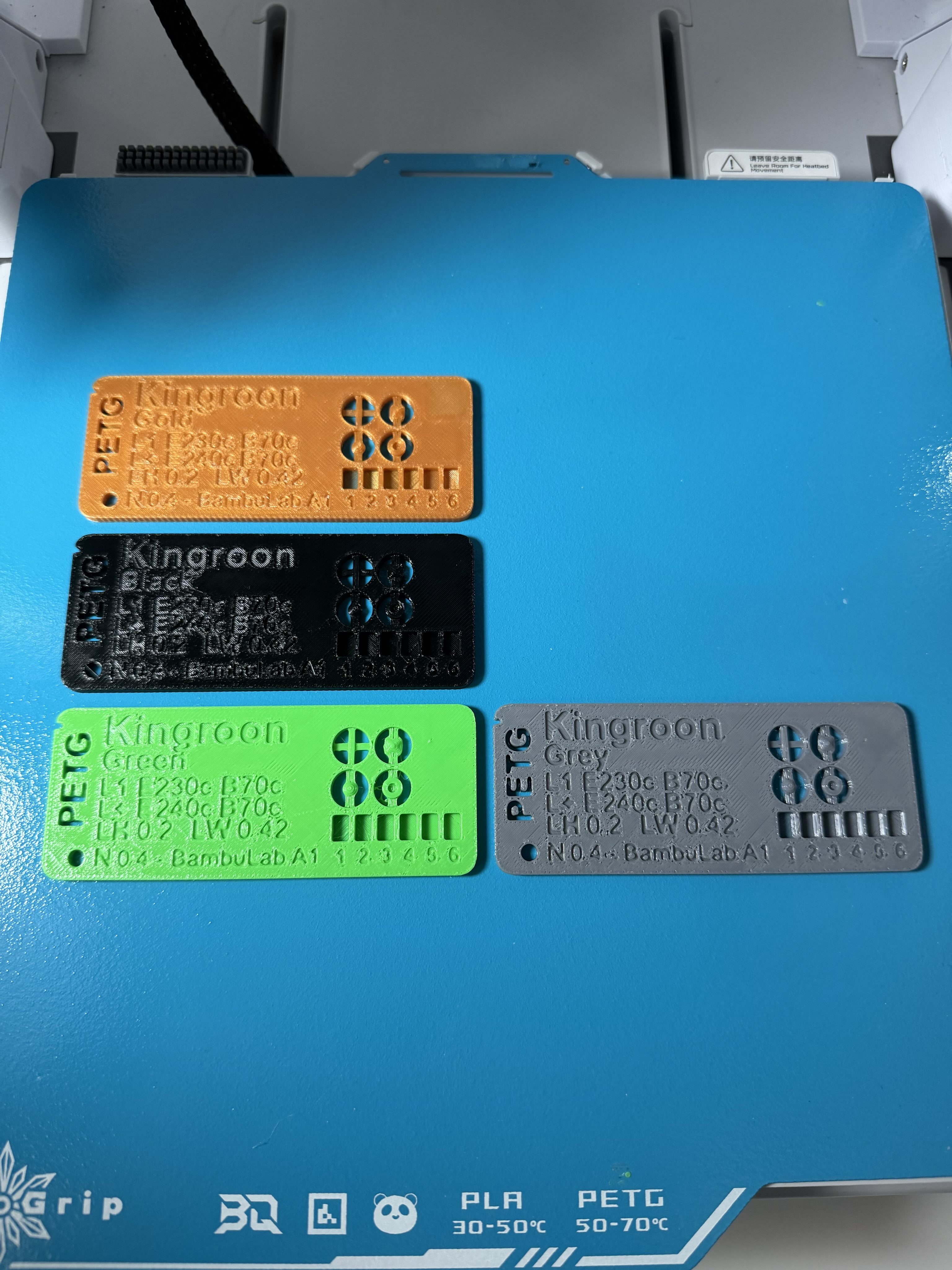 Custamizable Parametric Filament Data Swatch